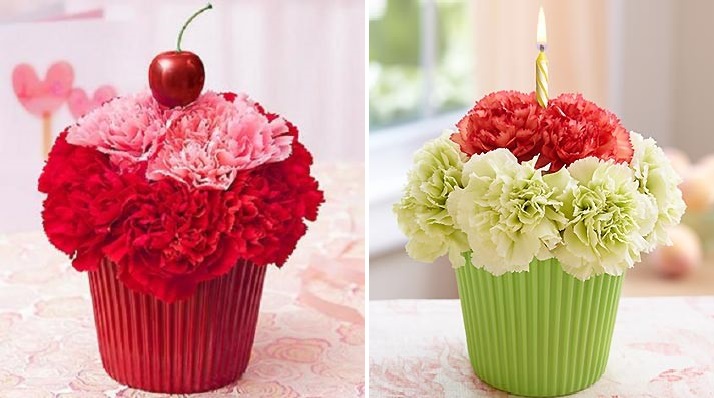 Cắm hoa hình Cupcake đáng yêu