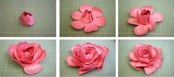 Hướng dẫn làm hoa hồng giấy nhiều cánh cực xinh Hướng dẫn làm hoa hồng giấy nhiều cánh cực xinh