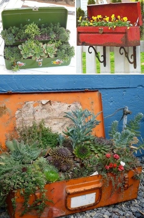 Sáng tạo nên vườn hoa xinh lung linh từ những vật dụng tái chế