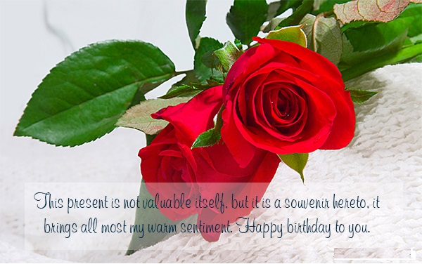 Hình ảnh chúc mừng sinh nhật với 2 bông hồng với ý nói tình yêu của đôi ta thật đậm sâu