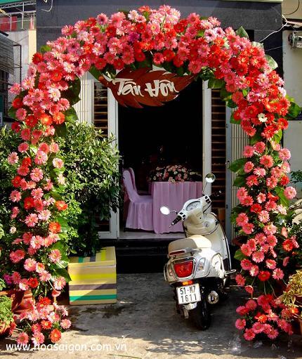 Cổng hoa cưới của Hoa SG - Dịch vụ cổng hoa cưới HN & TPHCM