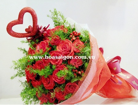 Hoa tươi Valentine hồng đỏ VL28
