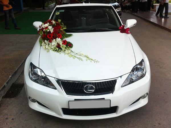 Lựa chọn màu sắc hoa trang trí xe hoa cưới phù hợp Lựa chọn màu sắc hoa trang trí xe hoa cưới phù hợp