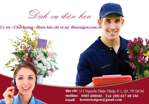Dịch vụ điện hoa là một hình thức chuyển phát hoa tươi theo yêu cầu từ người gửi đến người nhận Dịch vụ điện hoa là một hình thức chuyển phát hoa tươi theo yêu cầu từ người gửi đến người nhận