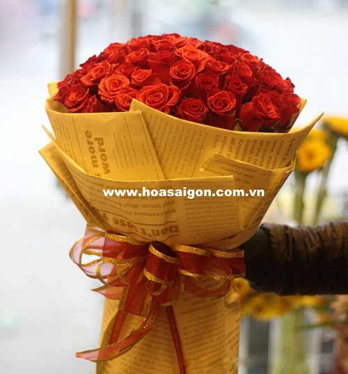 Bó hoa hồng đẹp tặng mẹ trong dịp 20/10 Bó hoa hồng đẹp tặng mẹ trong dịp 20/10