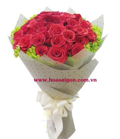 Hoa tươi Valentine VL15 - bó hoa hồng đỏ